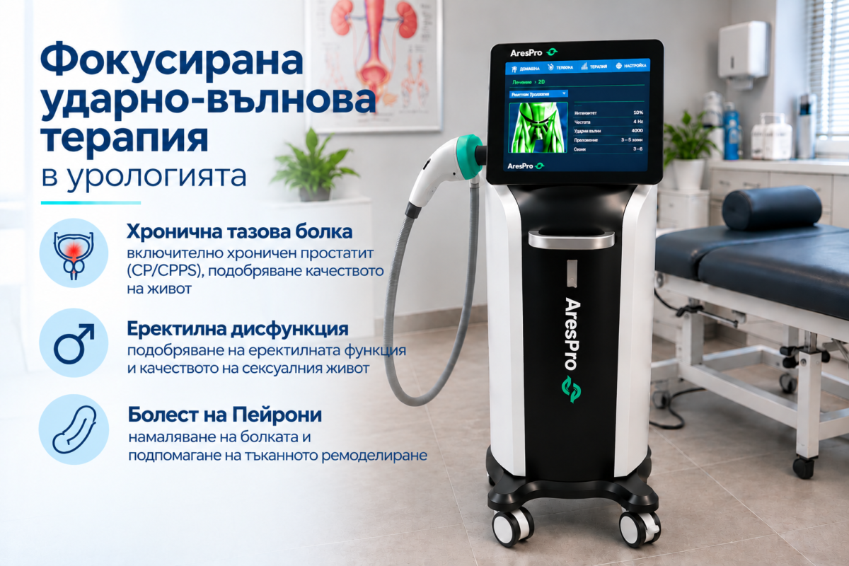 Фокусирана ударно-вълнова терапия с AresPro във Варна